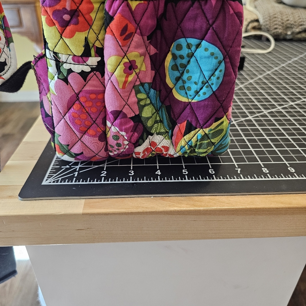 Multicolored Floral Lrg Vera Bradley Double Zip Backpack In Va Va Bloom Pattern - Picture 11 of 12